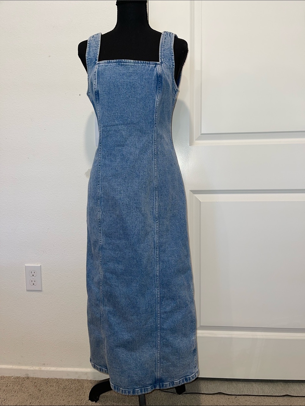 Classic Blue Denim Pinafore Dress